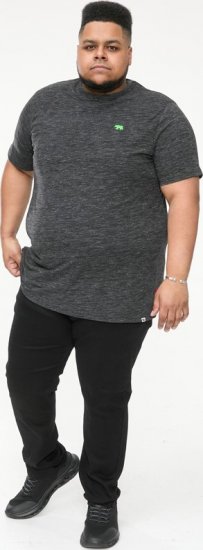 D555 ORSTON Reno Fabric Crew Neck T-Shirt With Chest Embroidery Black Reno - Herren-T-Shirts - Herren-T-Shirts in großen Größen