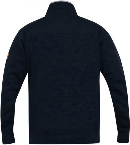 D555 NASHUA Zip Through Sweatshirt In Fleece Navy - Herren-sweater und -hoodies - Herren-Sweater und -Hoodies in großen Größen