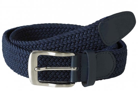 D555 Dani Braided Belt Navy - Lange gürtel - Lange Gürtel für Männer