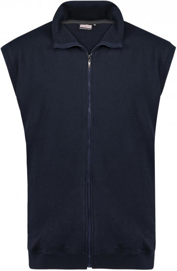 Adamo Athen Sweatvest Full Zipper Navy - Herren-sweater und -hoodies - Herren-Sweater und -Hoodies in großen Größen