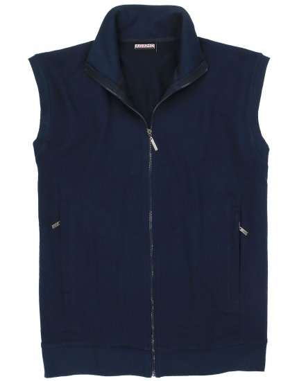 Adamo Athen Sweatvest Full Zipper Navy - Herren-sweater und -hoodies - Herren-Sweater und -Hoodies in großen Größen