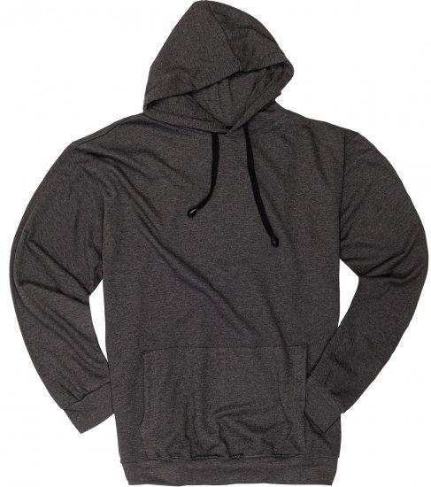 Adamo Athen Hoodie without Zipper Charocal - Herren-sweater und -hoodies - Herren-Sweater und -Hoodies in großen Größen