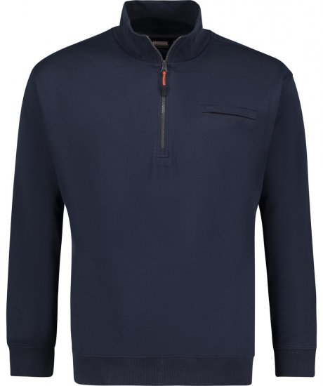 Adamo 159305 Sweatshirt mit Stehkragen und Reißverschluss Dunkelblau - Herren-sweater und -hoodies - Herren-Sweater und -Hoodies in großen Größen