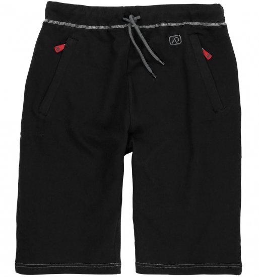 Adamo Moritz Sweatshorts Black - Jogginghosen für herren - Jogginghosen für Herren in großen Größen