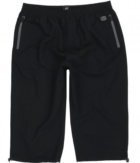 Adamo Oskar Capri Shorts Black - Jogginghosen für herren - Jogginghosen für Herren in großen Größen