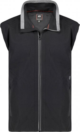Adamo Orlando Fitness Vest Full Zipper Black - Sportbekleidung & outdoor - Sportbekleidung in große größen für herren
