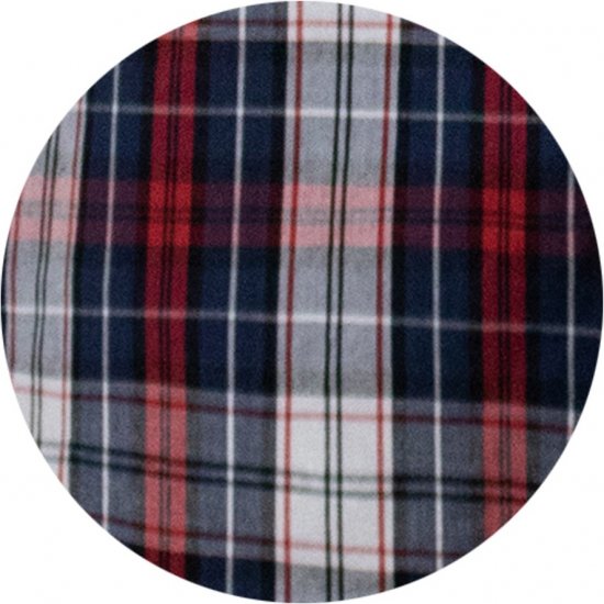 D555 Shields Button Down Collar Short Sleeve Shirt With Pocket Red Check - Herrenhemden - Herrenhemden in großen Größen