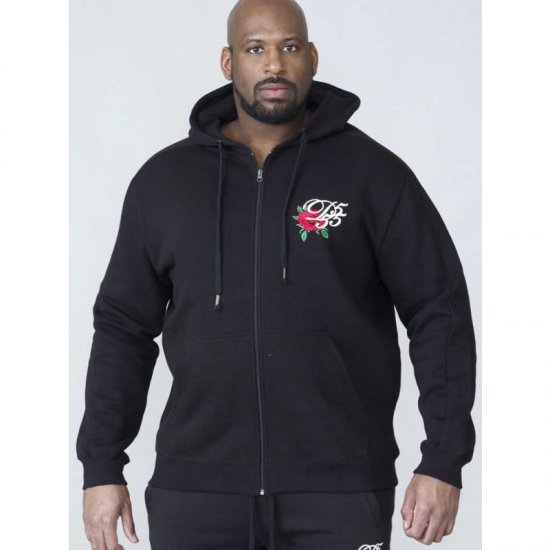 D555 Verlin Couture Full Zip Hoodie Black - Herren-sweater und -hoodies - Herren-Sweater und -Hoodies in großen Größen