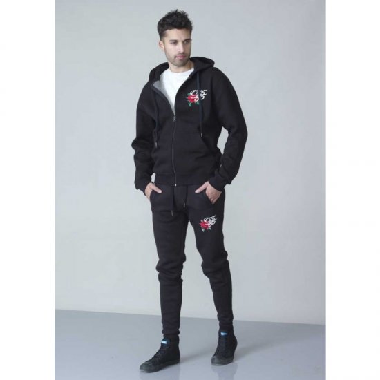 D555 Verlin Couture Full Zip Hoodie Black - Herren-sweater und -hoodies - Herren-Sweater und -Hoodies in großen Größen