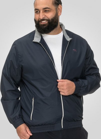 D555 Ealing Lightweight Zip Through Jacket With Zip Pockets Navy - Herren jacken - Herren Jacken in großen Größen