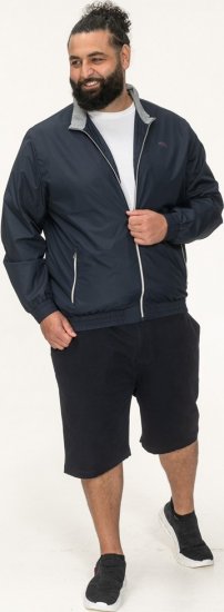 D555 Ealing Lightweight Zip Through Jacket With Zip Pockets Navy - Herren jacken - Herren Jacken in großen Größen