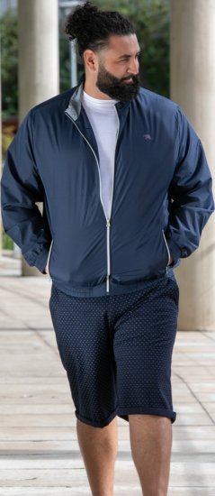 D555 Ealing Lightweight Zip Through Jacket With Zip Pockets Navy - Herren jacken - Herren Jacken in großen Größen