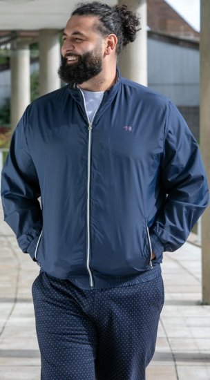 D555 Ealing Lightweight Zip Through Jacket With Zip Pockets Navy - Herren jacken - Herren Jacken in großen Größen