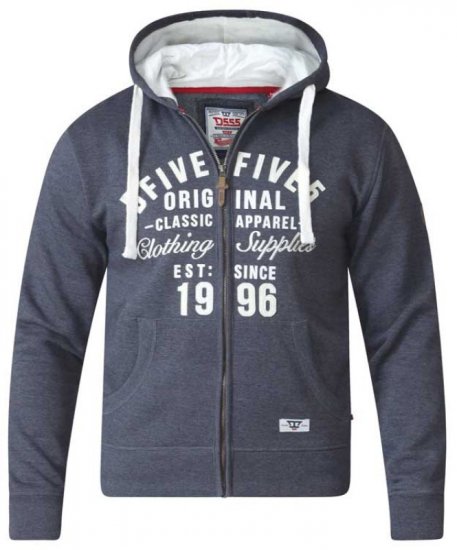 D555 Vadal Full Zip Hoodie Charcoal - Herren-sweater und -hoodies - Herren-Sweater und -Hoodies in großen Größen