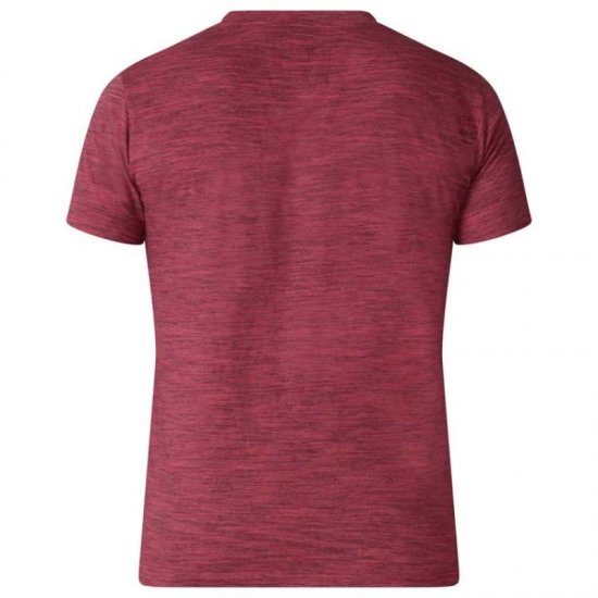 D555 Chalmer Couture Space Dye T-shirt Red - Herren-T-Shirts - Herren-T-Shirts in großen Größen