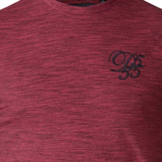 D555 Chalmer Couture Space Dye T-shirt Red - Herren-T-Shirts - Herren-T-Shirts in großen Größen