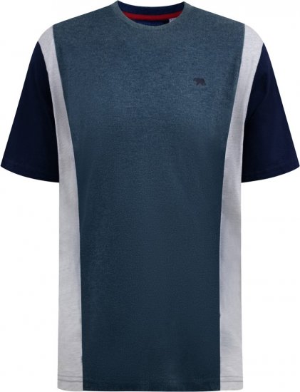D555 Neath Cut And Sew Crew Neck T-Shirt Denim - Herren-T-Shirts - Herren-T-Shirts in großen Größen