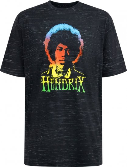 D555 Hendrix Official Jimi Hendrix Printed Crew Neck T-Shirt Black Reno - Band-T-shirts - 