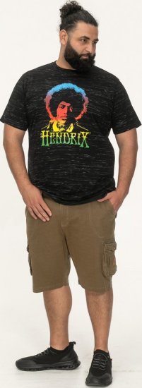 D555 Hendrix Official Jimi Hendrix Printed Crew Neck T-Shirt Black Reno - Band-T-shirts - 