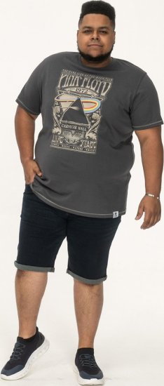 D555 HANLEY Official Pink Floyd Crew Neck T-Shirt Dark Grey - Herren-T-Shirts - Herren-T-Shirts in großen Größen