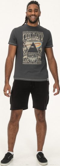 D555 HANLEY Official Pink Floyd Crew Neck T-Shirt Dark Grey - Herren-T-Shirts - Herren-T-Shirts in großen Größen