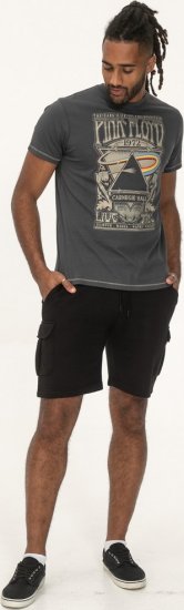 D555 HANLEY Official Pink Floyd Crew Neck T-Shirt Dark Grey - Herren-T-Shirts - Herren-T-Shirts in großen Größen