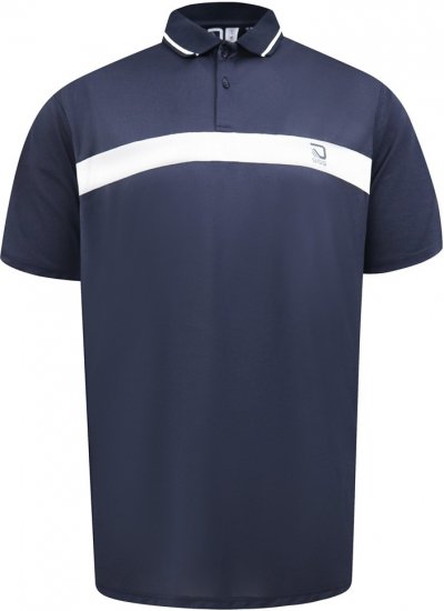 D555 Hinckley Stretch Polo With Contrast Tipping Collar Navy - Polo-shirts für herren - Polo-Shirts für Herren in großen Größen