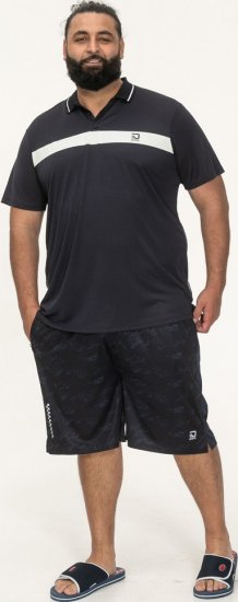D555 Hinckley Stretch Polo With Contrast Tipping Collar Navy - Polo-shirts für herren - Polo-Shirts für Herren in großen Größen