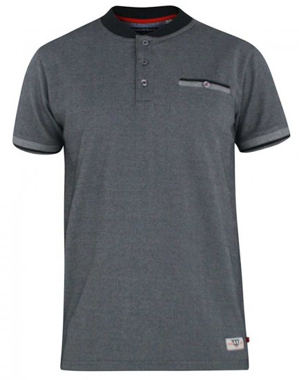 D555 Owen Colorless Polo Charcoal - Polo-Shirts für Herren in großen Größen - Polo-Shirts für Herren in großen Größen