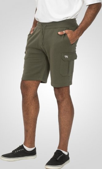 D555 Wigan 1 Elasticated Waist Fleece Cargo Shorts Khaki - Jogginghosen für herren - Jogginghosen für Herren in großen Größen