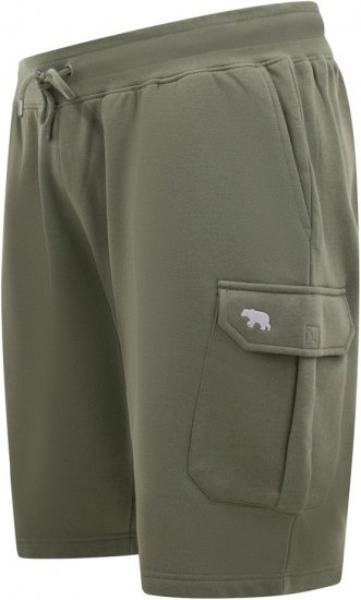 D555 Wigan 1 Elasticated Waist Fleece Cargo Shorts Khaki - Jogginghosen für herren - Jogginghosen für Herren in großen Größen