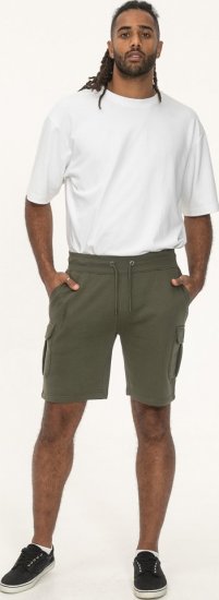D555 Wigan 1 Elasticated Waist Fleece Cargo Shorts Khaki - Jogginghosen für herren - Jogginghosen für Herren in großen Größen