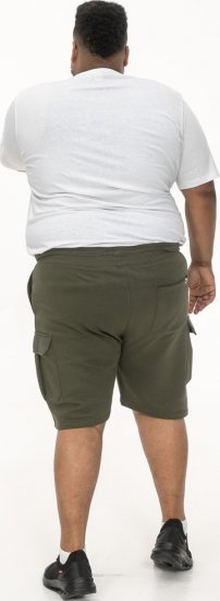 D555 Wigan 1 Elasticated Waist Fleece Cargo Shorts Khaki - Jogginghosen für herren - Jogginghosen für Herren in großen Größen