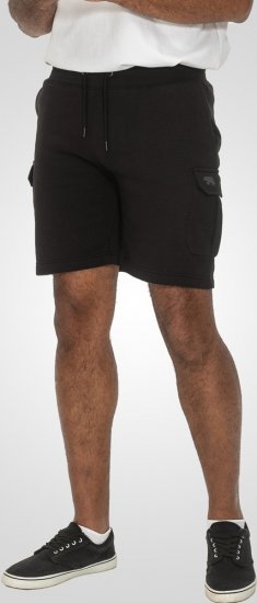 D555 Wigan 2 Elasticated Waist Fleece Cargo Shorts Black - Jogginghosen für herren - Jogginghosen für Herren in großen Größen