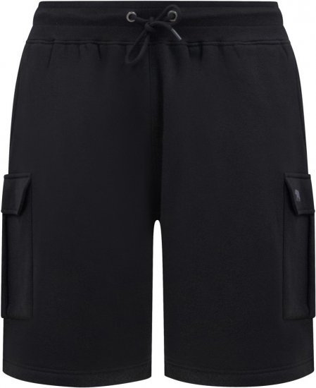 D555 Wigan 2 Elasticated Waist Fleece Cargo Shorts Black - Jogginghosen für herren - Jogginghosen für Herren in großen Größen