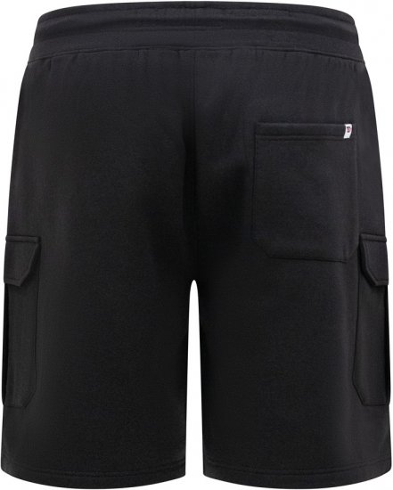 D555 Wigan 2 Elasticated Waist Fleece Cargo Shorts Black - Jogginghosen für herren - Jogginghosen für Herren in großen Größen