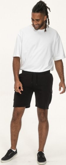 D555 Wigan 2 Elasticated Waist Fleece Cargo Shorts Black - Jogginghosen für herren - Jogginghosen für Herren in großen Größen