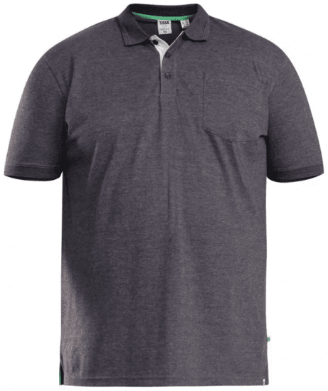 D555 Grant Polo Shirt Charcoal - Polo-Shirts für Herren in großen Größen - Polo-Shirts für Herren in großen Größen