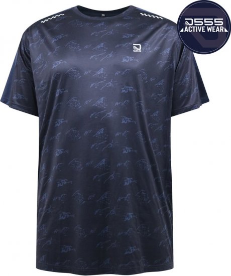 D555 Solihull Dry Wear Light Weight Poly Crew Neck T-Shirt Navy - Sportbekleidung & outdoor - Sportbekleidung in große größen für herren