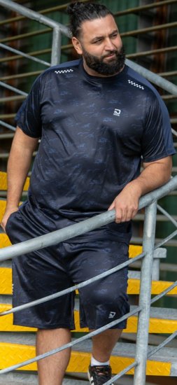D555 Solihull Dry Wear Light Weight Poly Crew Neck T-Shirt Navy - Sportbekleidung & outdoor - Sportbekleidung in große größen für herren