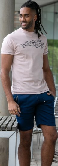 D555 Bournemouth Shoal Of Fish Printed Crew Neck T-Shirt Pink - Herren-T-Shirts - Herren-T-Shirts in großen Größen