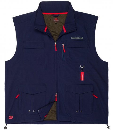 Adamo Tommy Outdoor Vest Navy - Sportbekleidung & outdoor - Sportbekleidung in große größen für herren
