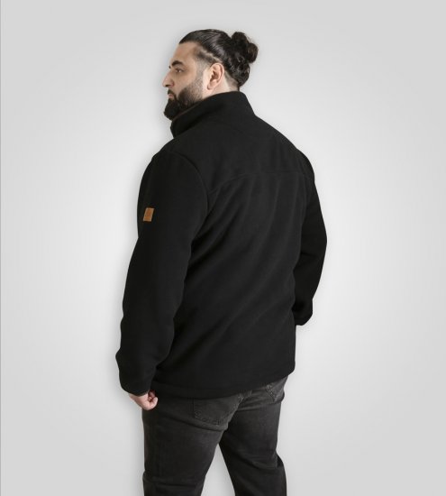 D555 Louth Micro Fleece Jacket with Sherpa Lining Black - Herren jacken - Herren Jacken in großen Größen