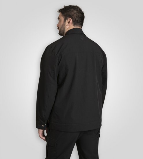 D555 Wimbledon Couture Stretch Jacket with Zipper Black TALL SIZE - Herren jacken - Herren Jacken in großen Größen
