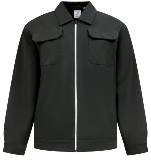 D555 Wimbledon Couture Stretch Jacket with Zipper Black TALL SIZE - Herren jacken - Herren Jacken in großen Größen