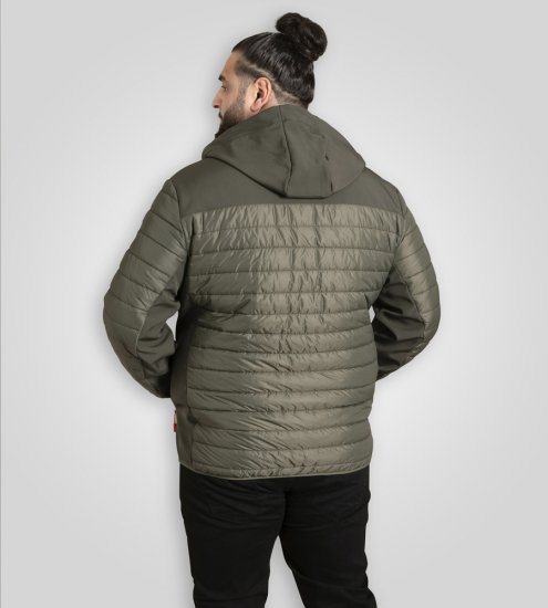 D555 Northfield Hybrid-Softshelljacke mit Kapuze Khaki - Herren jacken - Herren Jacken in großen Größen