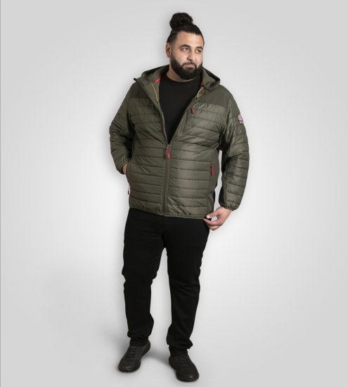 D555 Northfield Hybrid-Softshelljacke mit Kapuze Khaki - Herren jacken - Herren Jacken in großen Größen