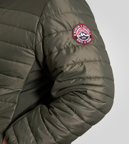 D555 Northfield Hybrid-Softshelljacke mit Kapuze Khaki - Herren jacken - Herren Jacken in großen Größen