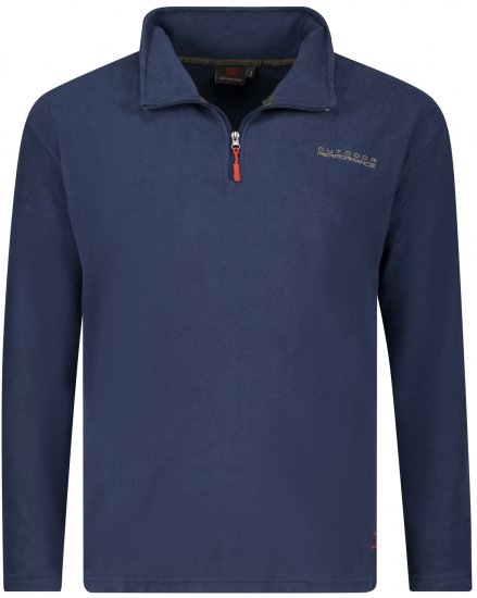 Adamo Vancouver Fleece Sweater Navy - Sportbekleidung & outdoor - Sportbekleidung in große größen für herren