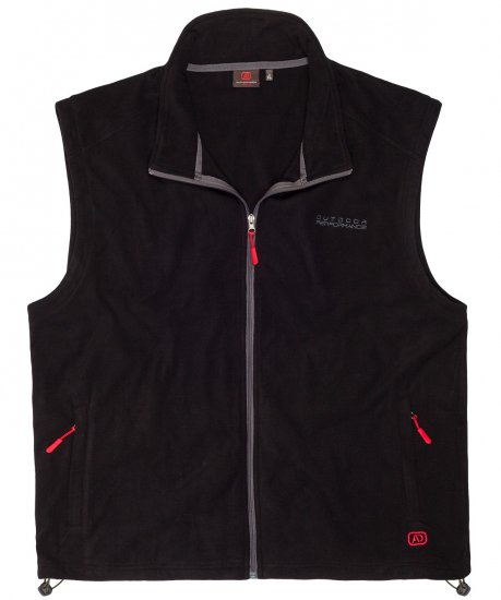 Adamo Montreal Fleece Vest Black - Sportbekleidung & outdoor - Sportbekleidung in große größen für herren
